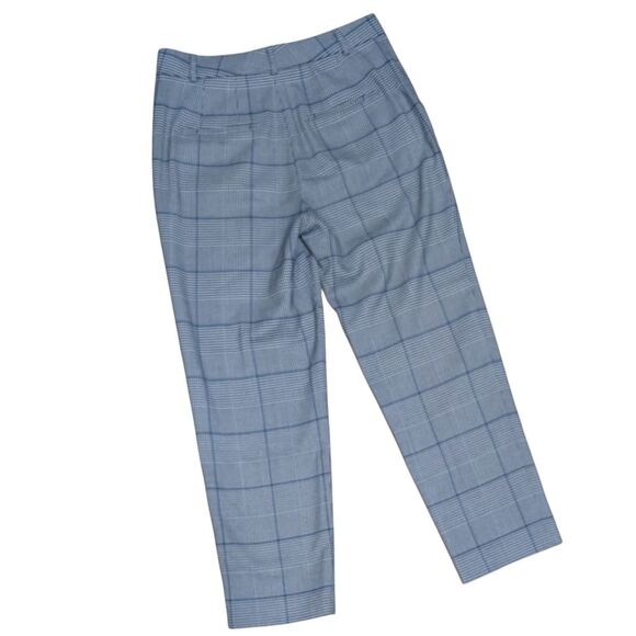 Club Monaco Blue Trousers with Windowpane Check navy white plaid preppy career 4 - Picture 1 of 9